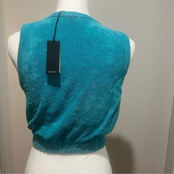 NWT Monrow terry cloth sleeveless tank top women's size xxs - Picture 7 of 11